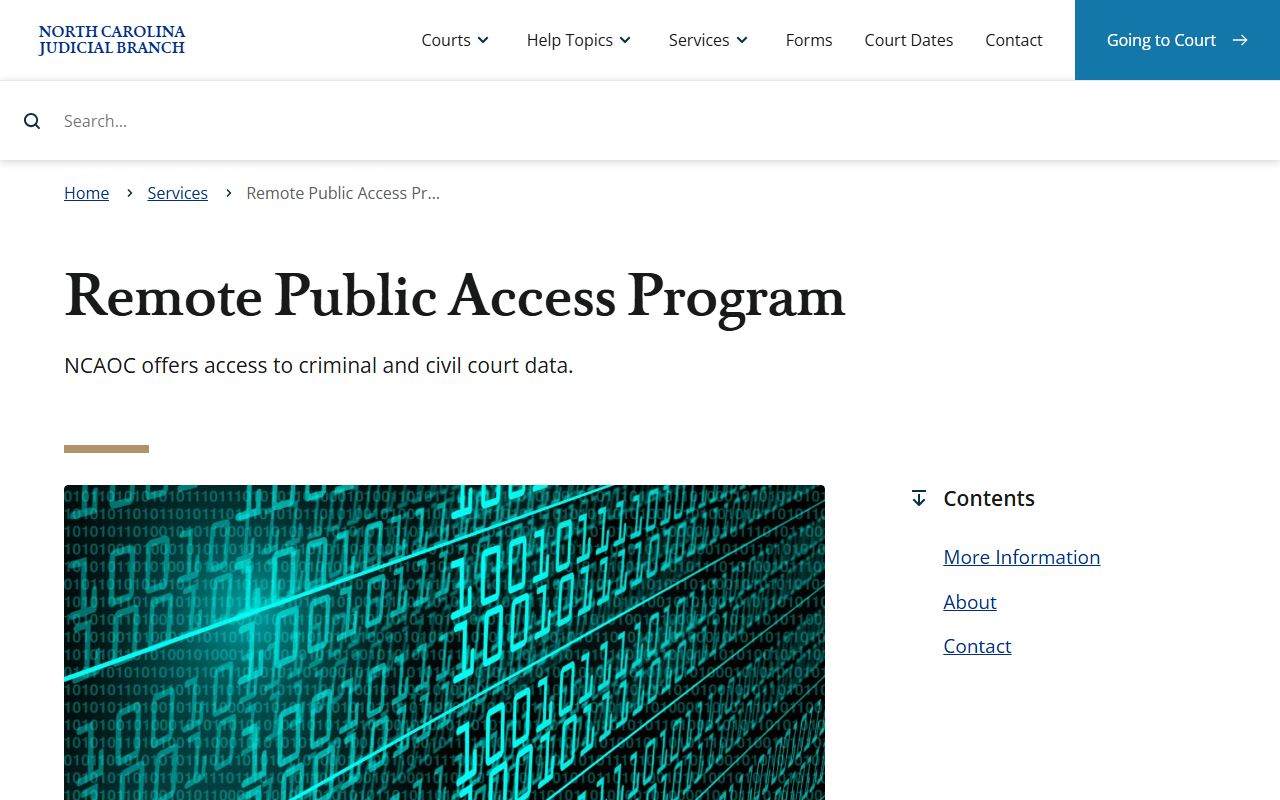 Swain County court records remote public access program