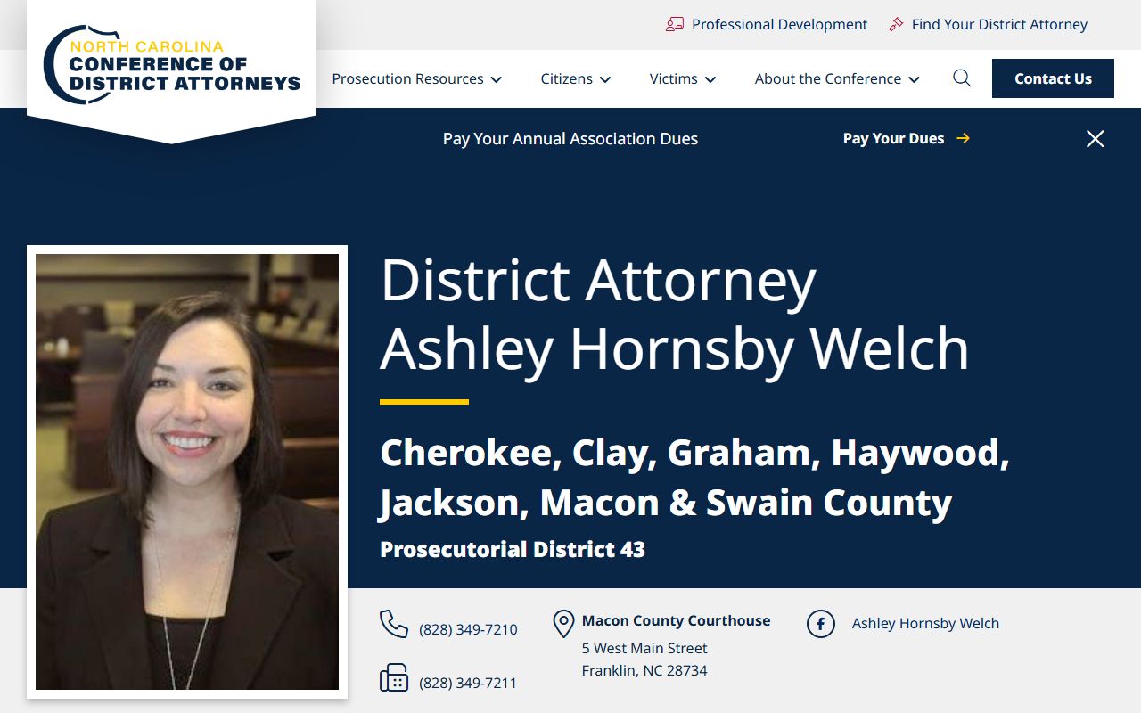 Swain County criminal court records District Attorney District 43