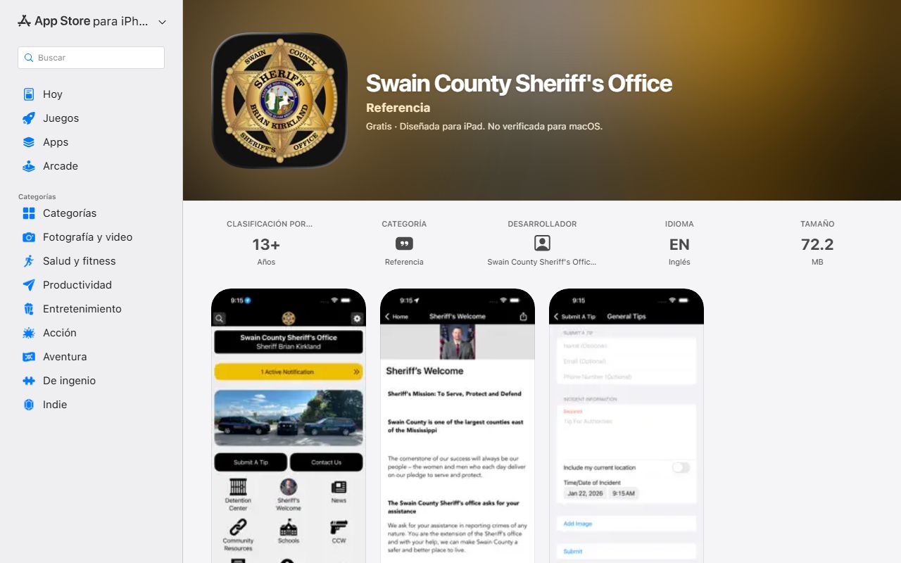 Swain County inmate records sheriff Apple app